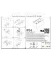 DAVOS * APLIQUE EXTERIOR LED* 4*6W 3000K GRIS OSCURO